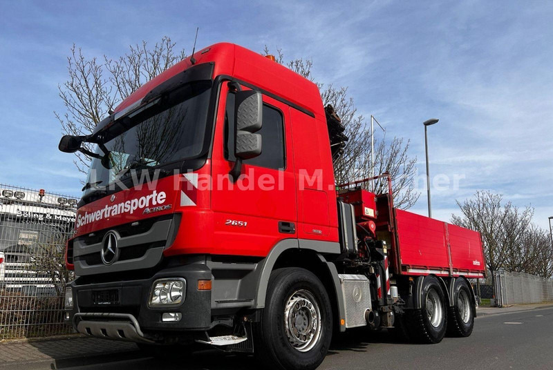 Mercedes-Benz Actros 2651 6x4 Flatbed + Crane Atlas 190.2 - Camión caja abierta, Camión grúa: foto 2 Mercedes-Benz Actros 2651 6x4 Flatbed + Crane Atlas 190.2 - Camión caja abierta, Camión grúa: foto 2