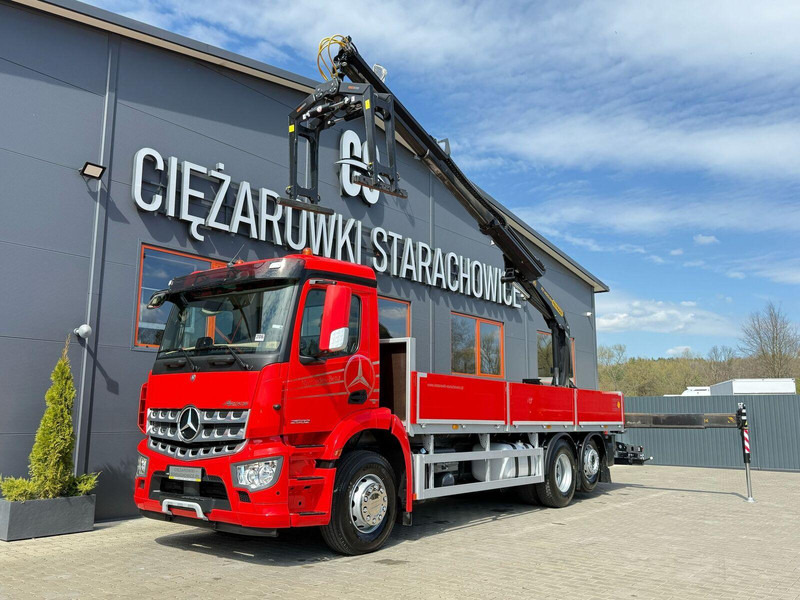 Mercedes-Benz Arocs Actros 2532 / E6 / 6x2 / skrzynia + żuraw Palfinger / budo - Camión caja abierta, Camión grúa: foto 1 Mercedes-Benz Arocs Actros 2532 / E6 / 6x2 / skrzynia + żuraw Palfinger / budo - Camión caja abierta, Camión grúa: foto 1