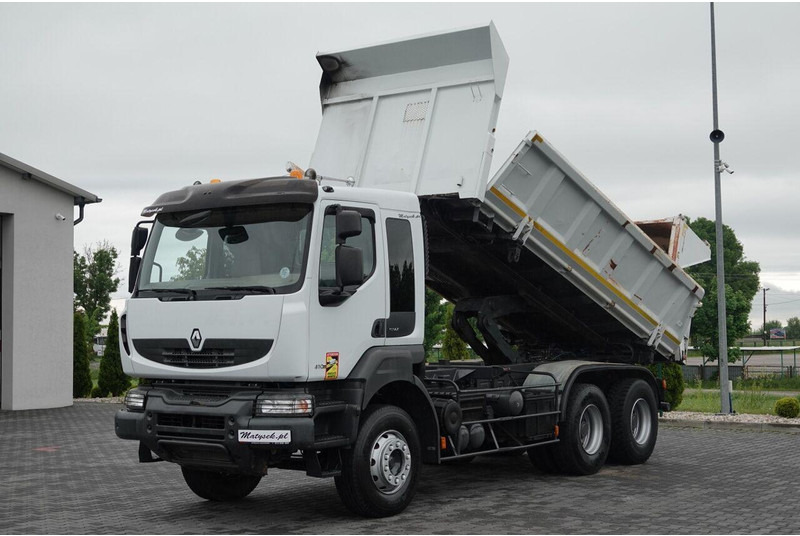 Renault KERAX 410 / 6x4 / WYWROTKA 3- STRONNA  / 2X  HYDROBURTA / HYDROK - Camión volquete: foto 1 Renault KERAX 410 / 6x4 / WYWROTKA 3- STRONNA  / 2X  HYDROBURTA / HYDROK - Camión volquete: foto 1
