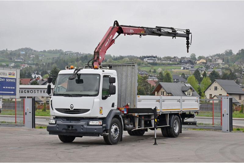 Renault MIDLUM 220 DXI *PRITSCHE 7,35m * KRAN + FUNK - Camión caja abierta, Camión grúa: foto 2 Renault MIDLUM 220 DXI *PRITSCHE 7,35m * KRAN + FUNK - Camión caja abierta, Camión grúa: foto 2