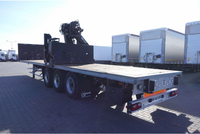Samro NACZEPA PLATFORMA + HDS HIAB R 150 / DO BUDOWLANKI / PODŁOGA SZY - Semirremolque plataforma/ Caja abierta: foto 3 Samro NACZEPA PLATFORMA + HDS HIAB R 150 / DO BUDOWLANKI / PODŁOGA SZY - Semirremolque plataforma/ Caja abierta: foto 3