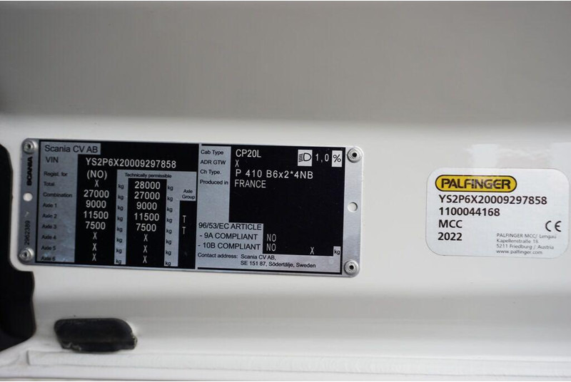 Camión caja abierta, Camión grúa Scania P 410 / 6 X 2 / SKRZYNIOWY + HDS / PALFINGER PK 24 001 / OŚ SKRĘ: foto 10 Camión caja abierta, Camión grúa Scania P 410 / 6 X 2 / SKRZYNIOWY + HDS / PALFINGER PK 24 001 / OŚ SKRĘ: foto 10