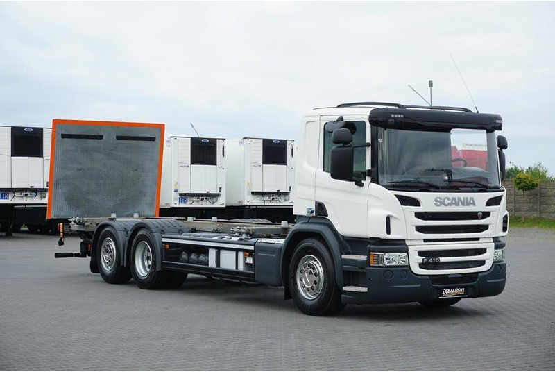 Scania P 410 / ACC / E 6 / BDF + WINDA / 7.15 , 7.45, 7.82 M / OŚ SKRĘT - Camión chasis: foto 1 Scania P 410 / ACC / E 6 / BDF + WINDA / 7.15 , 7.45, 7.82 M / OŚ SKRĘT - Camión chasis: foto 1