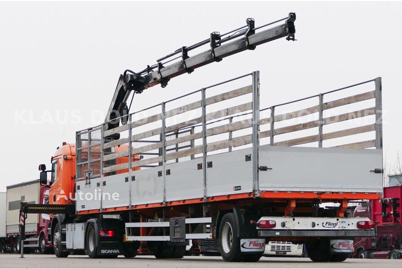 Scania R 410 - Flatbed+crane - Camión caja abierta, Camión grúa: foto 4 Scania R 410 - Flatbed+crane - Camión caja abierta, Camión grúa: foto 4