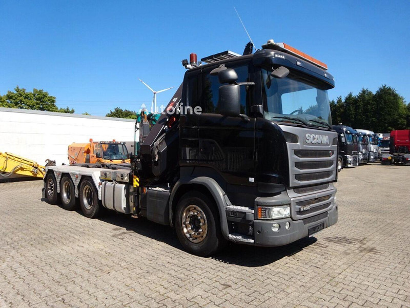 Scania R490 - Hook lift truck + crane 8x4 - Camión multibasculante, Camión grúa: foto 2 Scania R490 - Hook lift truck + crane 8x4 - Camión multibasculante, Camión grúa: foto 2
