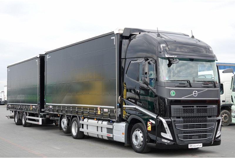 Volvo FH 500 / I-SAVE / XL / ZESTAW TANDEM PRZEJAZDOWY 120 M3 / 2023 / - Camión lona: foto 2 Volvo FH 500 / I-SAVE / XL / ZESTAW TANDEM PRZEJAZDOWY 120 M3 / 2023 / - Camión lona: foto 2