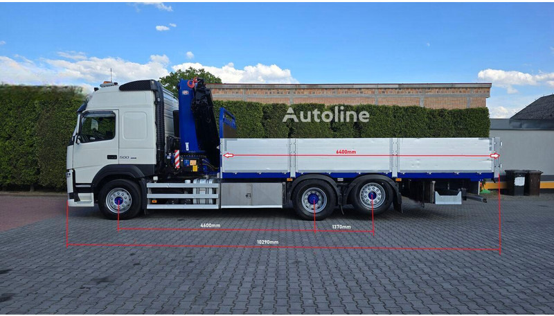 Volvo FM 500 - Flatbed+crane 6x2 - Camión caja abierta, Camión grúa: foto 4 Volvo FM 500 - Flatbed+crane 6x2 - Camión caja abierta, Camión grúa: foto 4