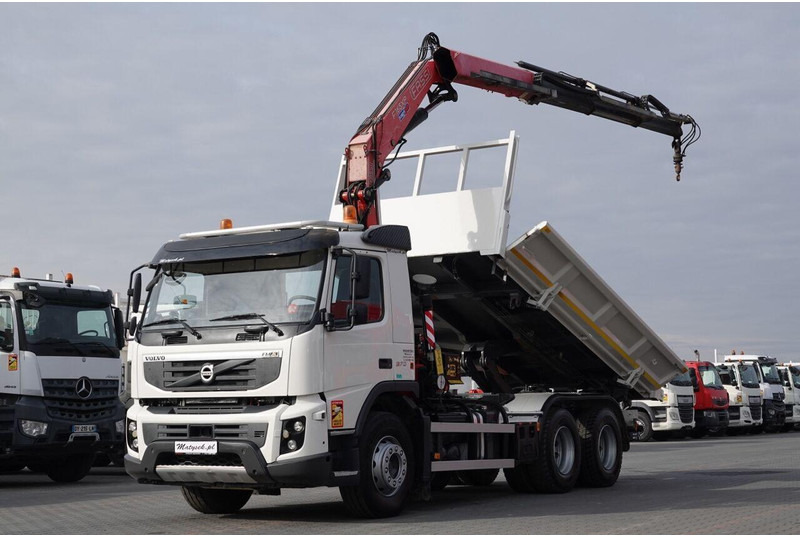 Volvo FMX 370 / 6X4 / WYWROTKA + HDS FASSI F165XP / MAX UDŹWIG 5200KG - Camión volquete: foto 1 Volvo FMX 370 / 6X4 / WYWROTKA + HDS FASSI F165XP / MAX UDŹWIG 5200KG - Camión volquete: foto 1