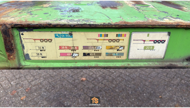 D-Tec FT-43-03V 20/30/40/45ft. - MULTICHASSIS - 2x EXTENDABLE - APK/TUV 04/2026 - BELGIUM TRAILER - TOP! - Semirremolque portacontenedore/ Intercambiable: foto 4 D-Tec FT-43-03V 20/30/40/45ft. - MULTICHASSIS - 2x EXTENDABLE - APK/TUV 04/2026 - BELGIUM TRAILER - TOP! - Semirremolque portacontenedore/ Intercambiable: foto 4