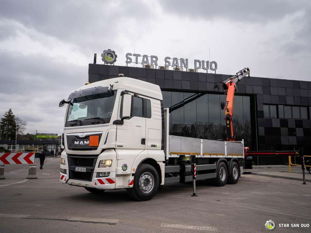 MAN TGX 26.480 6x2 PALFINGER PK 33002 EH Crane Winc - Camión grúa: foto 1 MAN TGX 26.480 6x2 PALFINGER PK 33002 EH Crane Winc - Camión grúa: foto 1