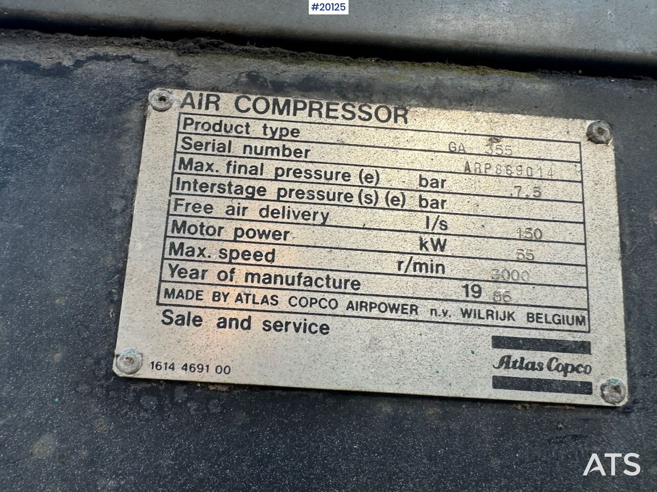 Maquinaria de construcción Atlas Copco GA 355: foto 12