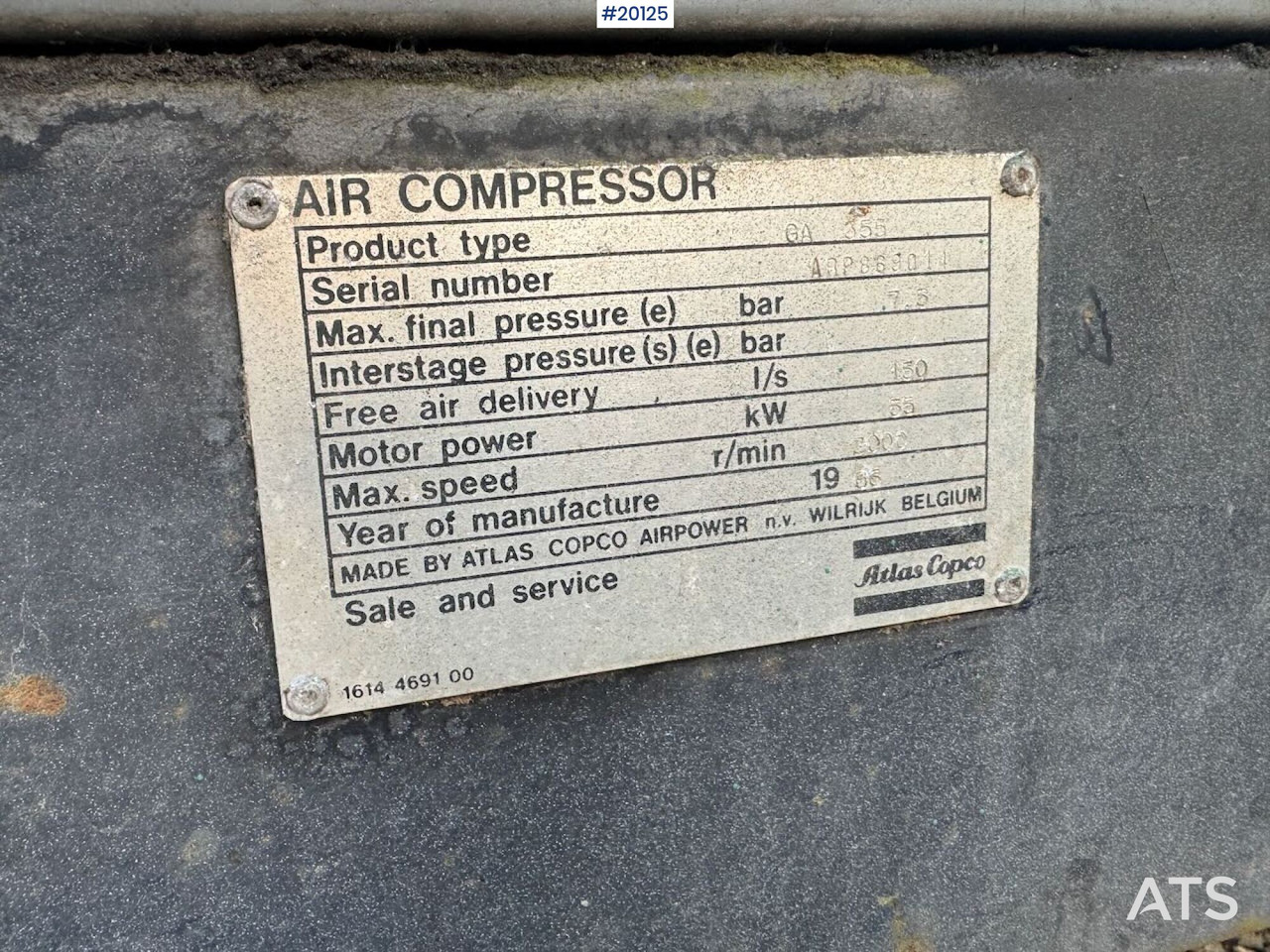 Maquinaria de construcción Atlas Copco GA 355: foto 9