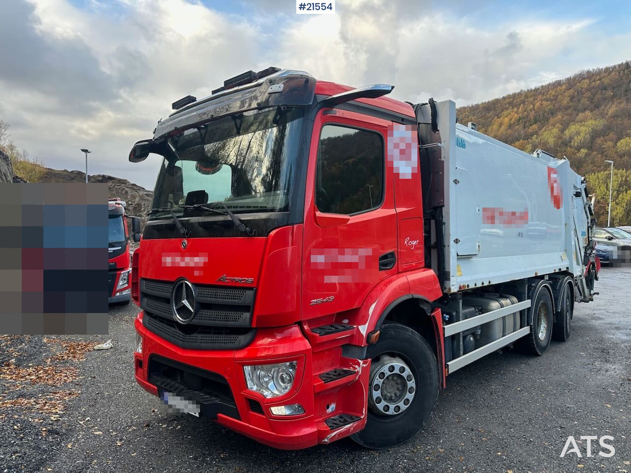 Mercedes Actros 2543 6x2 2 – kammers komprimatorbil m/ 2020 JOAB Anaconda twin påbygg - Camión de basura: foto 4 Mercedes Actros 2543 6x2 2 – kammers komprimatorbil m/ 2020 JOAB Anaconda twin påbygg - Camión de basura: foto 4