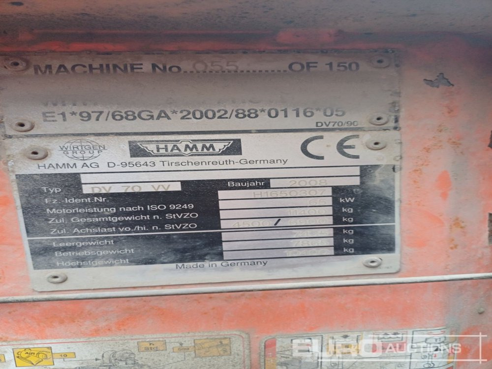2008 Hamm DV70VV - Rodillo: foto 4 2008 Hamm DV70VV - Rodillo: foto 4