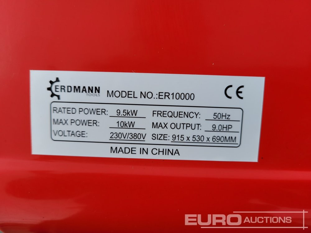 Generador industriale Unused ERDMANN ER10000 12kVA Diesel Generator Set, 10kW, 3 Phase, 220/380V, 50Hz, Sound Suppression: foto 10