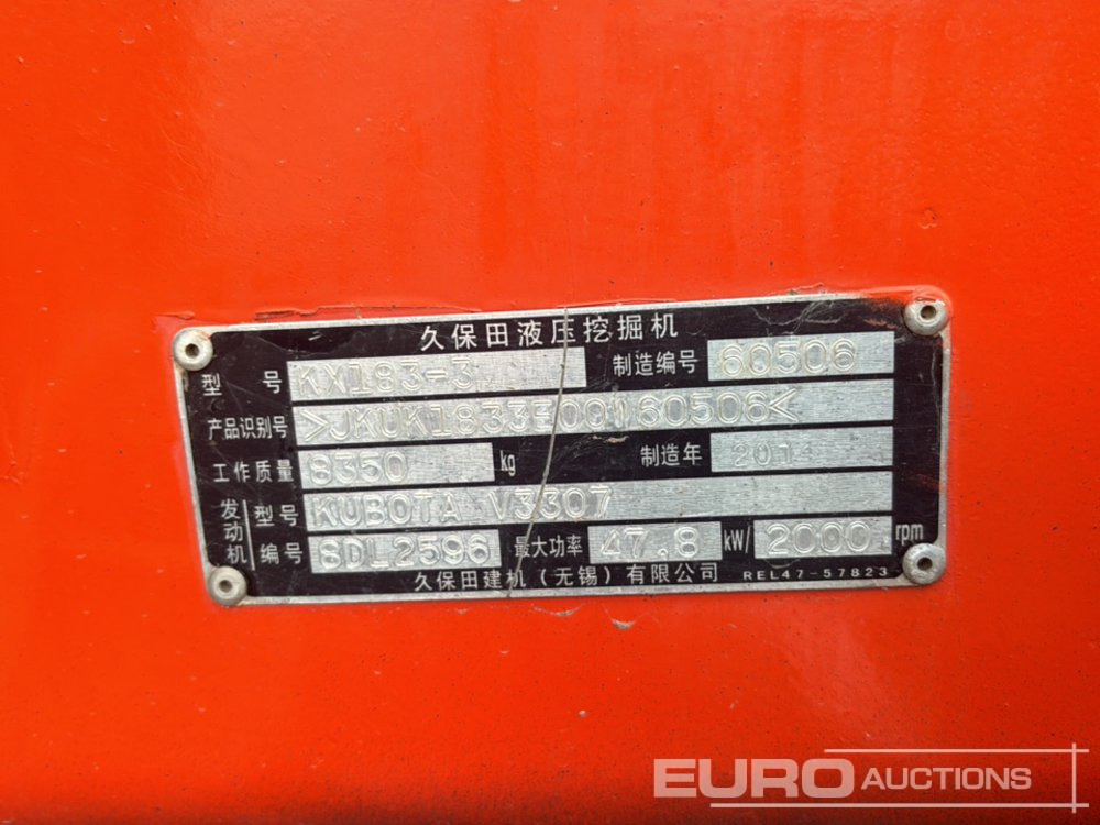 Miniexcavadora Kubota KX183-3: foto 50