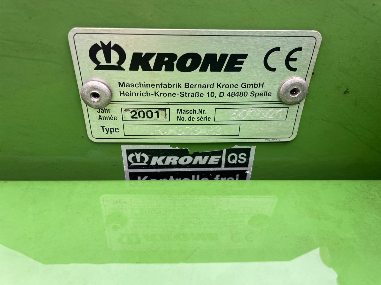 Krone AFA323 - Segadora: foto 2 Krone AFA323 - Segadora: foto 2