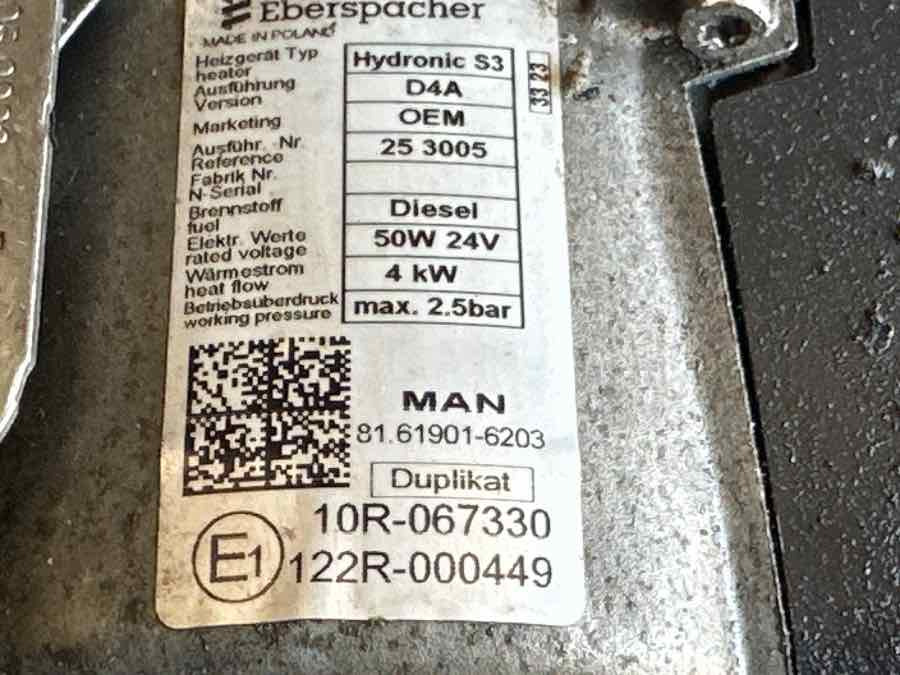 MAN HEAT SYSTEM 81.61901-6203 - Cabina e interior para Camión: foto 3 MAN HEAT SYSTEM 81.61901-6203 - Cabina e interior para Camión: foto 3
