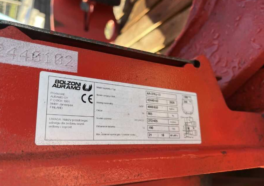 Bolzoni AR-37RJ-13 - Pinza para Carretilla elevadora: foto 5 Bolzoni AR-37RJ-13 - Pinza para Carretilla elevadora: foto 5