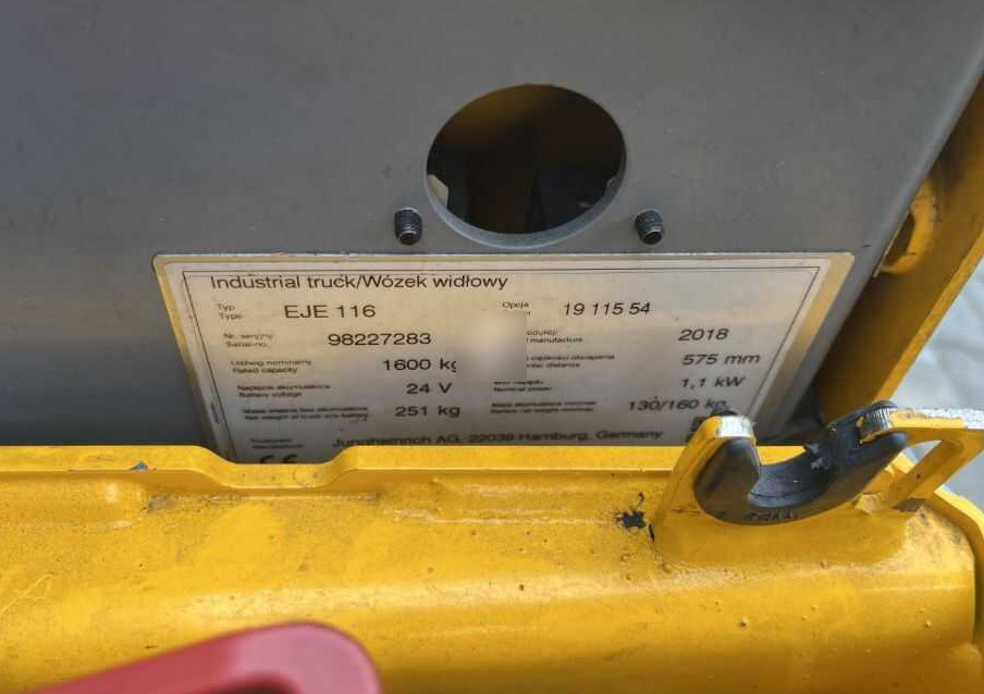 Jungheinrich EJE116 - Transpaleta: foto 4 Jungheinrich EJE116 - Transpaleta: foto 4