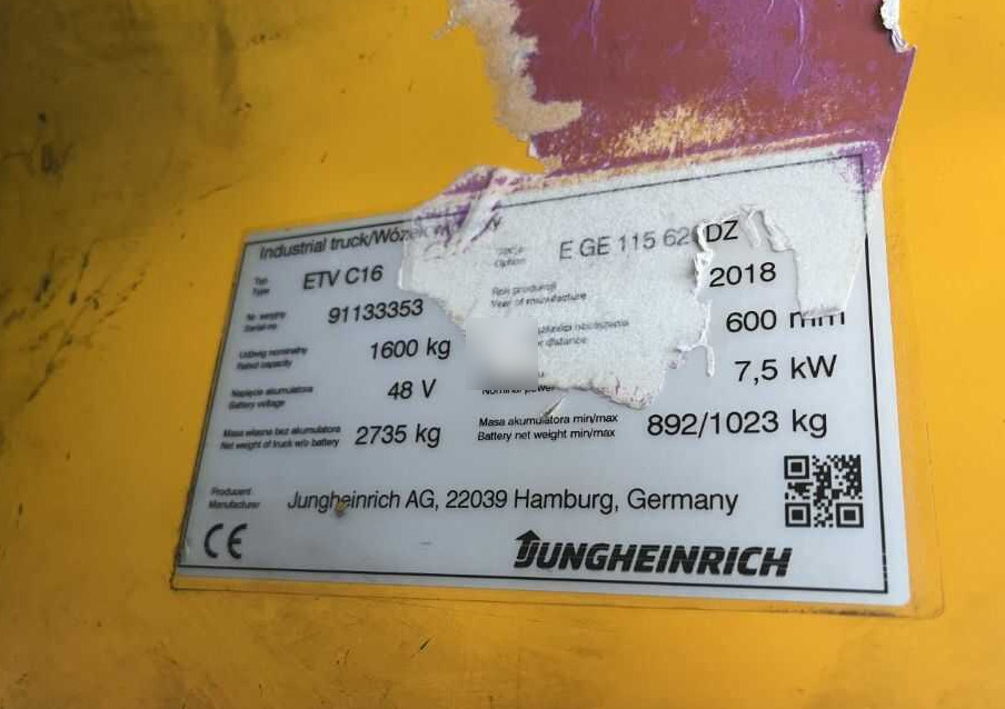 Jungheinrich ETVC16 - Retráctil: foto 4 Jungheinrich ETVC16 - Retráctil: foto 4