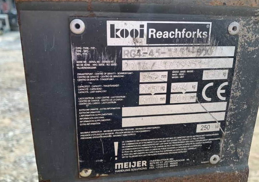 Kooi RG4-45-1550 - Brazo para Equipo de manutención: foto 3 Kooi RG4-45-1550 - Brazo para Equipo de manutención: foto 3