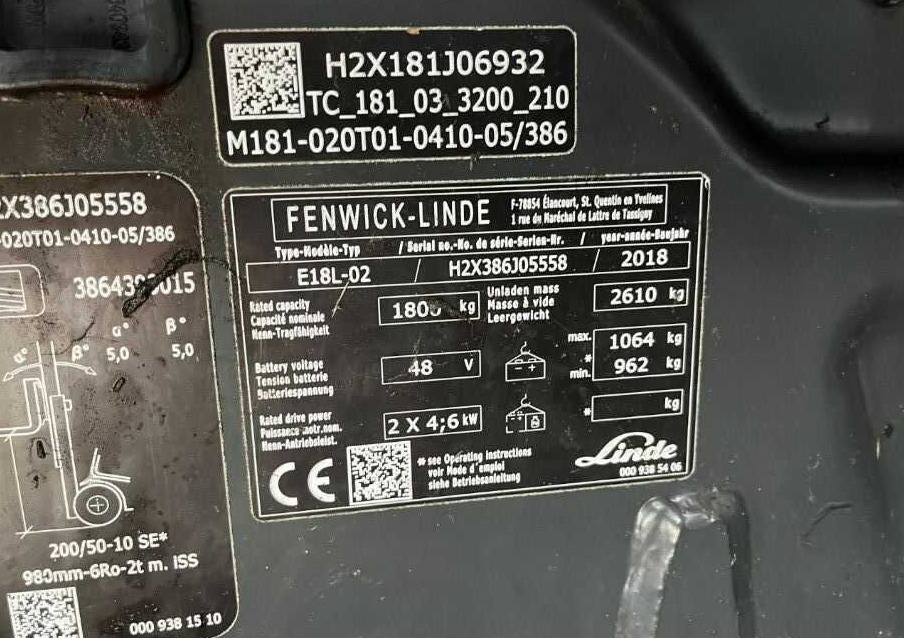 Linde E18L-02 - Carretilla elevadora eléctrica: foto 4 Linde E18L-02 - Carretilla elevadora eléctrica: foto 4