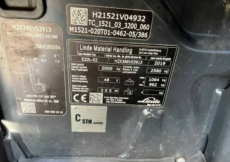 Linde E20L-02 - Carretilla elevadora eléctrica: foto 4 Linde E20L-02 - Carretilla elevadora eléctrica: foto 4
