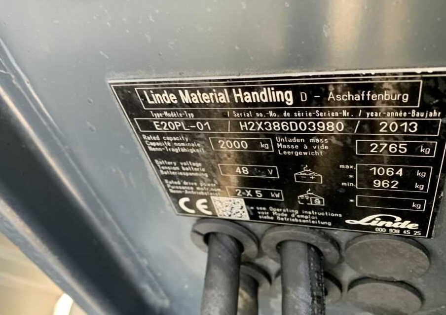 Linde E20PL-01 - Carretilla elevadora eléctrica: foto 4 Linde E20PL-01 - Carretilla elevadora eléctrica: foto 4