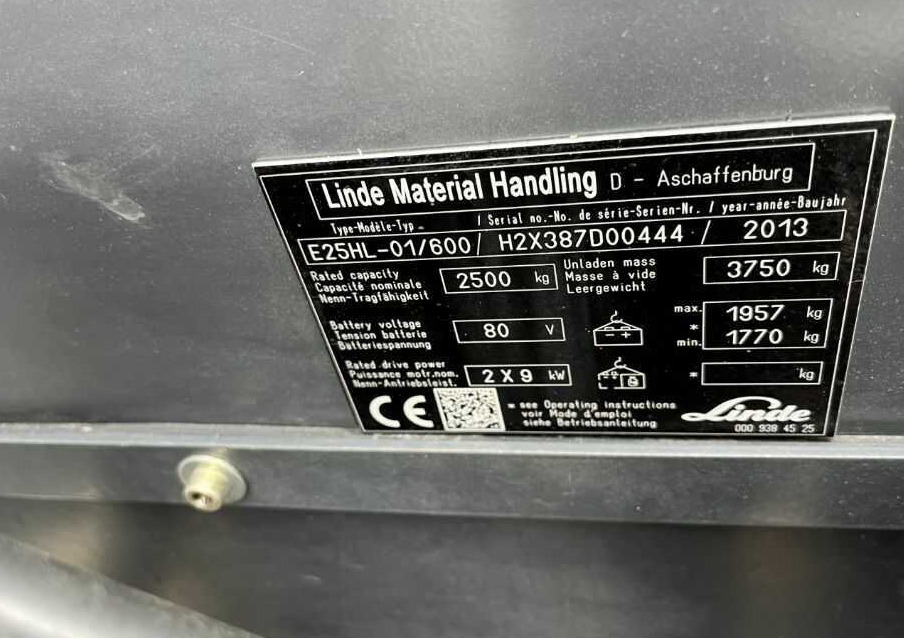 Linde E25HL-01/600 - Carretilla elevadora eléctrica: foto 4 Linde E25HL-01/600 - Carretilla elevadora eléctrica: foto 4