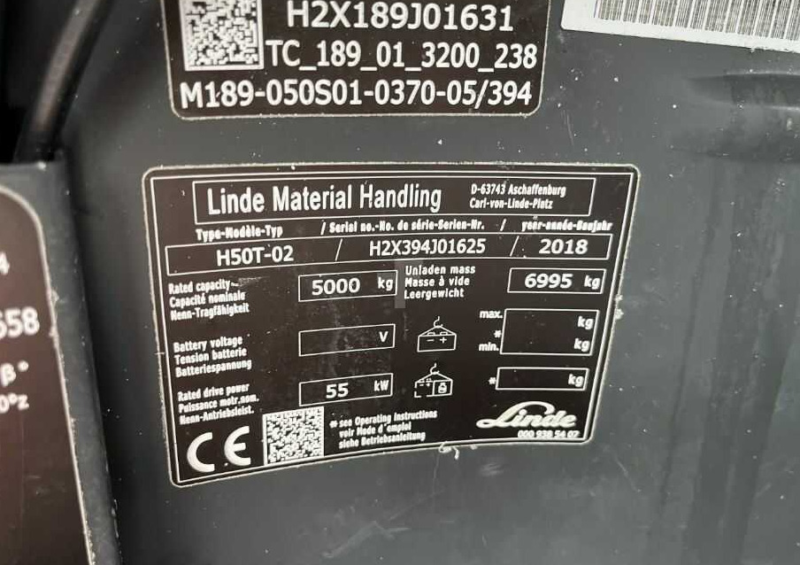 Linde H50T-02 - Carretilla elevadora de gas: foto 4 Linde H50T-02 - Carretilla elevadora de gas: foto 4