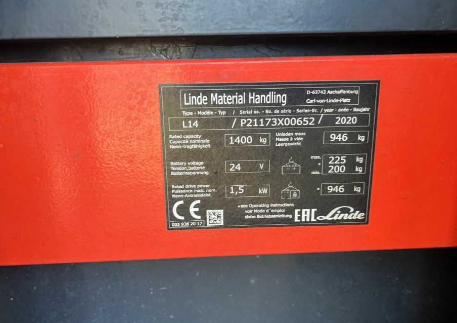 Linde L14 - Apilador: foto 4 Linde L14 - Apilador: foto 4
