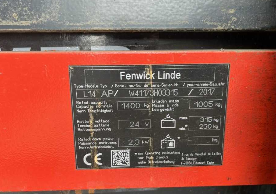 Linde L14AP - Apilador: foto 4 Linde L14AP - Apilador: foto 4