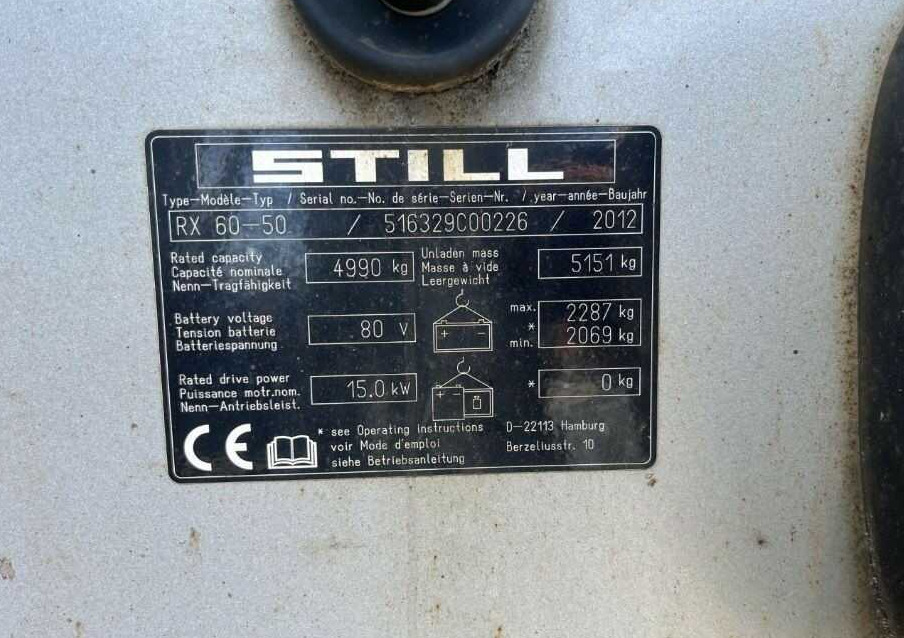 Still RX60-50 - Carretilla elevadora eléctrica: foto 4 Still RX60-50 - Carretilla elevadora eléctrica: foto 4