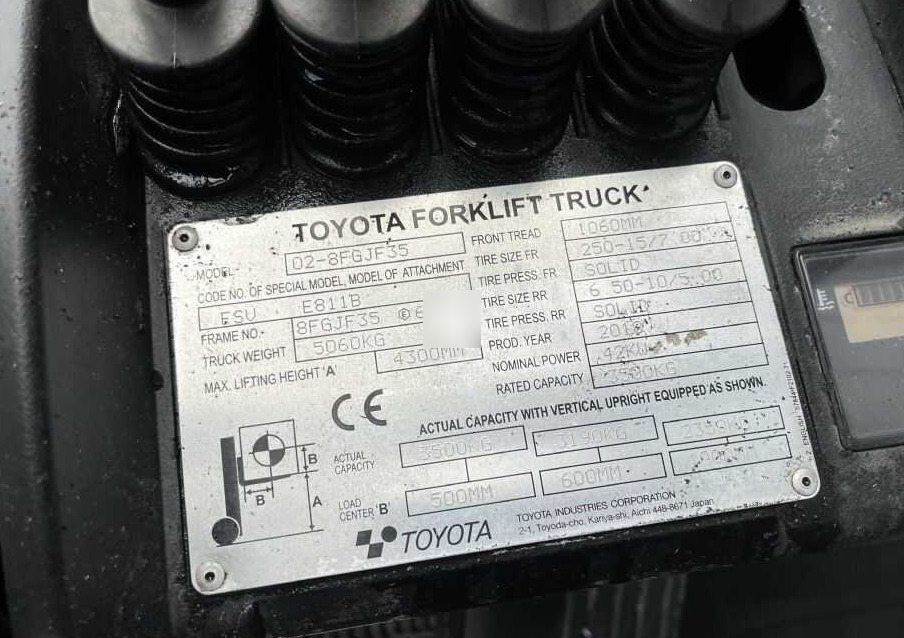 Toyota 8FGJF35 - Carretilla elevadora de gas: foto 5 Toyota 8FGJF35 - Carretilla elevadora de gas: foto 5