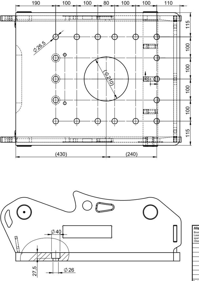 Acoplamiento rápido OilQuick OQ70/55 Adapterplatte für Westtech NEU: foto 11