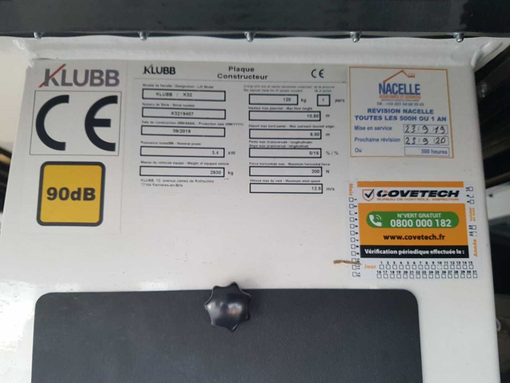 Camión con plataforma elevadora, Furgoneta Renault Master 2.3 dCi / KLUBB K32, 12,5m: foto 11