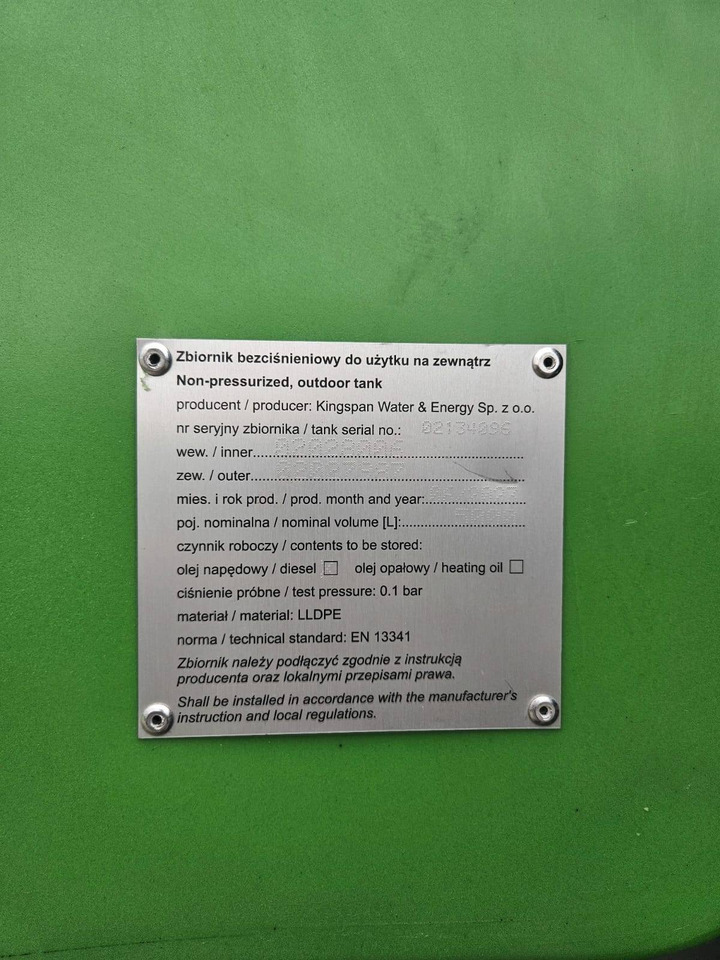 KINGSPAN zbiornik FuelMaster 5000 - Tanque: foto 2 KINGSPAN zbiornik FuelMaster 5000 - Tanque: foto 2