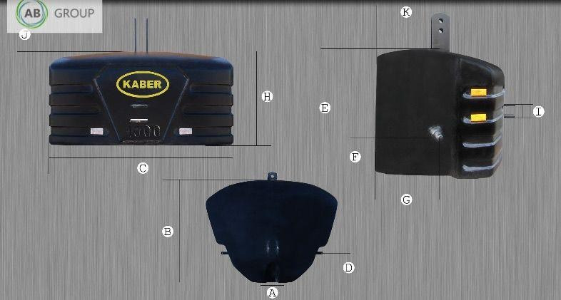 Kaber counterweight type C (seashell) - 600 kg - Contrapeso para Maquinaria agrícola: foto 3 Kaber counterweight type C (seashell) - 600 kg - Contrapeso para Maquinaria agrícola: foto 3