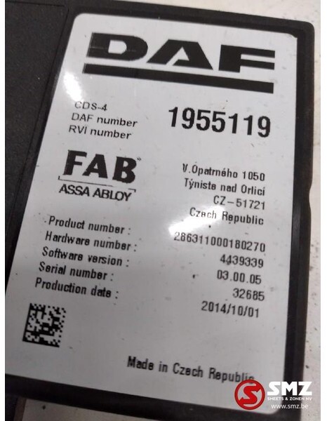 DAF Occ Ecu CDS4 DAF XF106 1955119 - Unidad de control para Camión: foto 2 DAF Occ Ecu CDS4 DAF XF106 1955119 - Unidad de control para Camión: foto 2