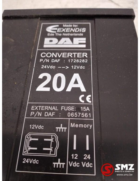 DAF Occ spanningsomvormer 24V-12V 20A DAF XF105 - Sistema eléctrico para Camión: foto 2 DAF Occ spanningsomvormer 24V-12V 20A DAF XF105 - Sistema eléctrico para Camión: foto 2