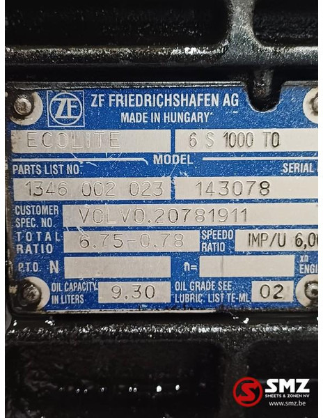 Volvo Occ versnellingsbak 6S1000TO Volvo - Caja de cambios para Camión: foto 5 Volvo Occ versnellingsbak 6S1000TO Volvo - Caja de cambios para Camión: foto 5