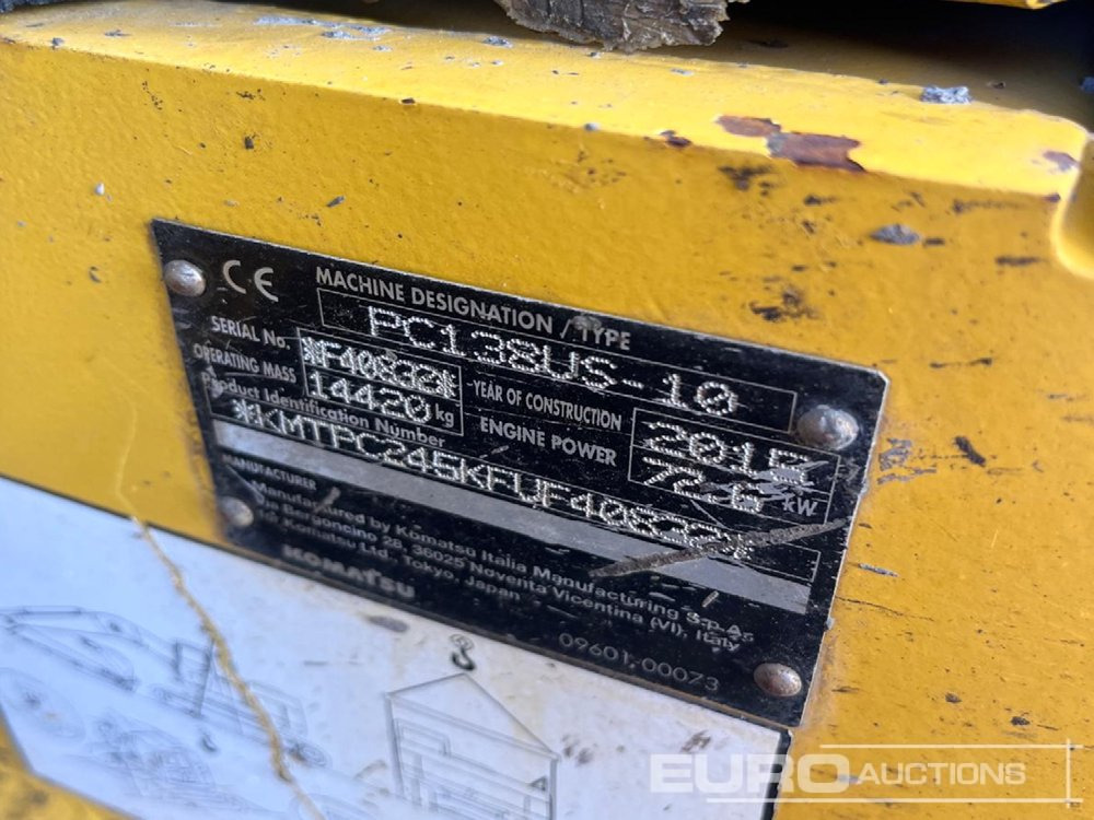 2015 Komatsu PC138 US-10 - Excavadora de cadenas: foto 5 2015 Komatsu PC138 US-10 - Excavadora de cadenas: foto 5