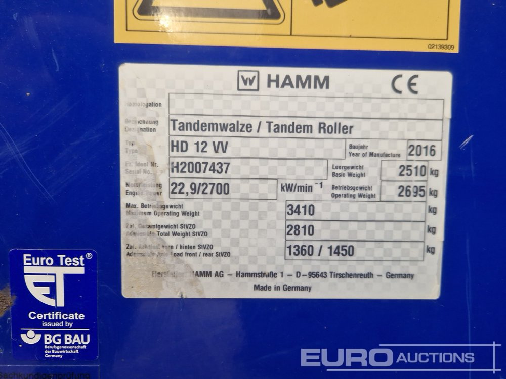 Rodillo 2016 Hamm HD12VV: foto 41 Rodillo 2016 Hamm HD12VV: foto 41