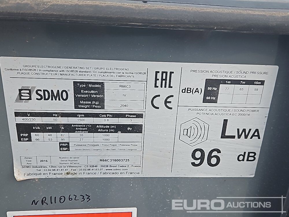 2016 SDMO R66C3 - Generador industriale: foto 2 2016 SDMO R66C3 - Generador industriale: foto 2