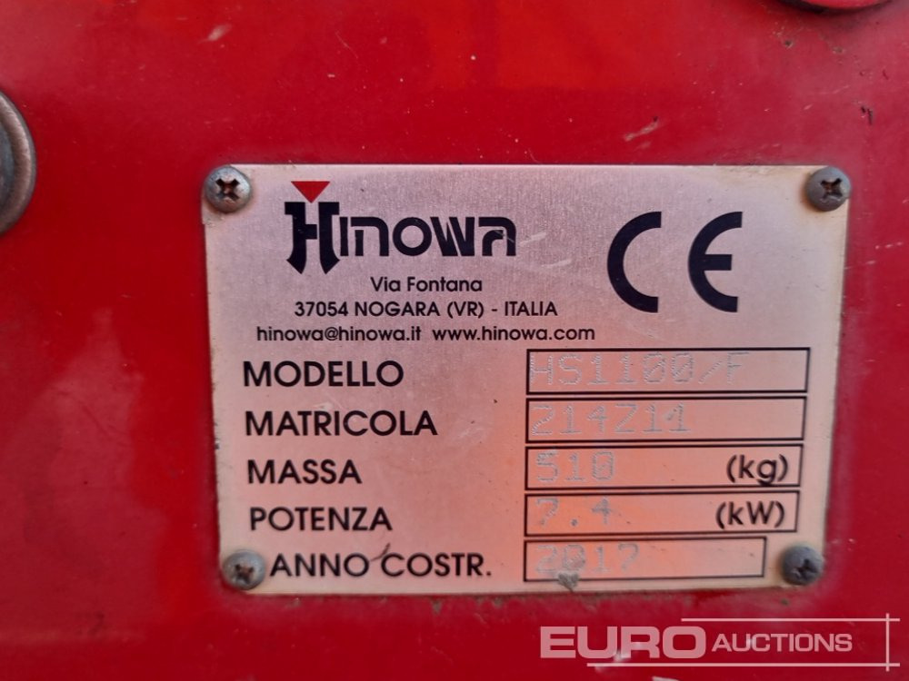 Dúmper de cadenas 2017 Hinowa HS1100/F: foto 34 Dúmper de cadenas 2017 Hinowa HS1100/F: foto 34