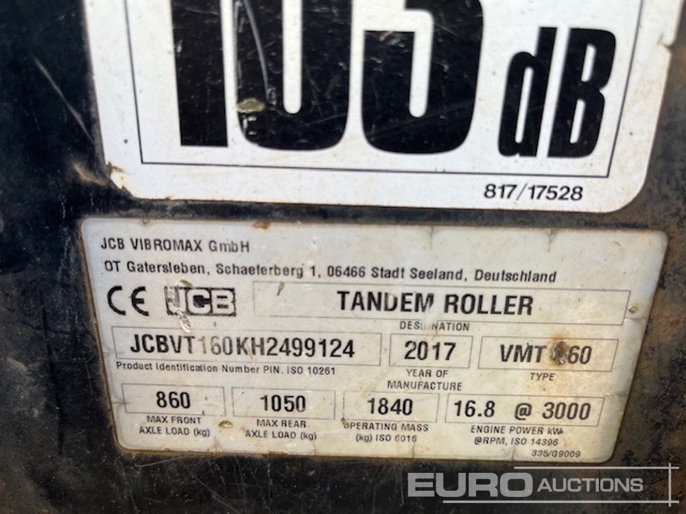 2017 JCB VMT160-80 - Rodillo: foto 2 2017 JCB VMT160-80 - Rodillo: foto 2