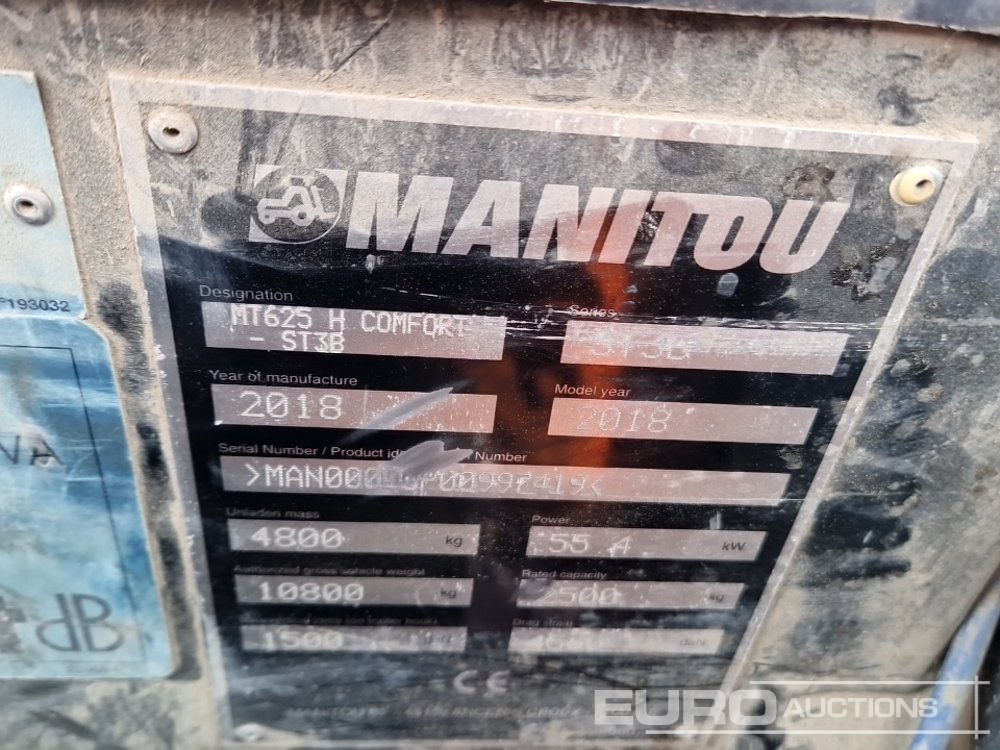 Manipulador telescópico 2018 Manitou MT625H: foto 38