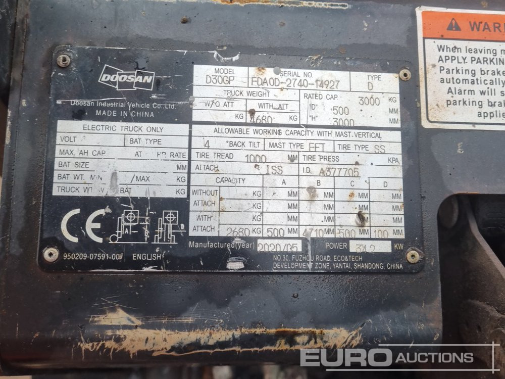 Carretilla elevadora 2020 Doosan D30GP: foto 37