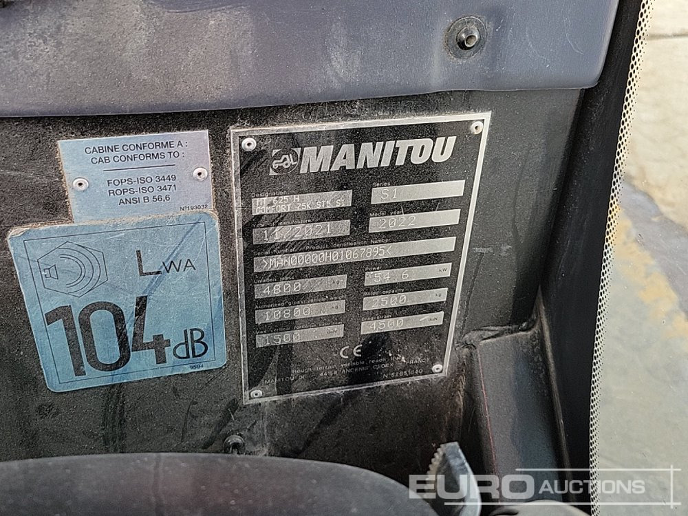 Manipulador telescópico 2022 Manitou MT625H: foto 40